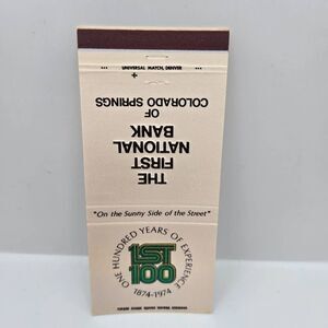 Vintage Matchcover The First National Bank Colorado Springs